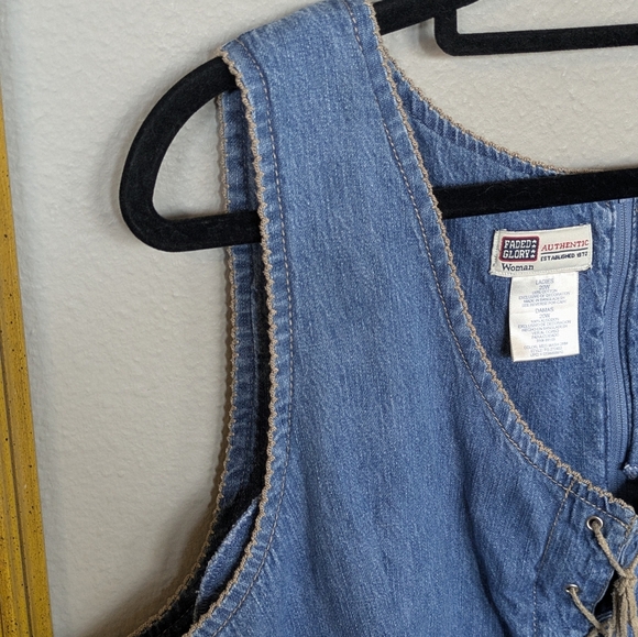 Vintage Blue Denim Sleeveless Dress 20W - Picture 6 of 6